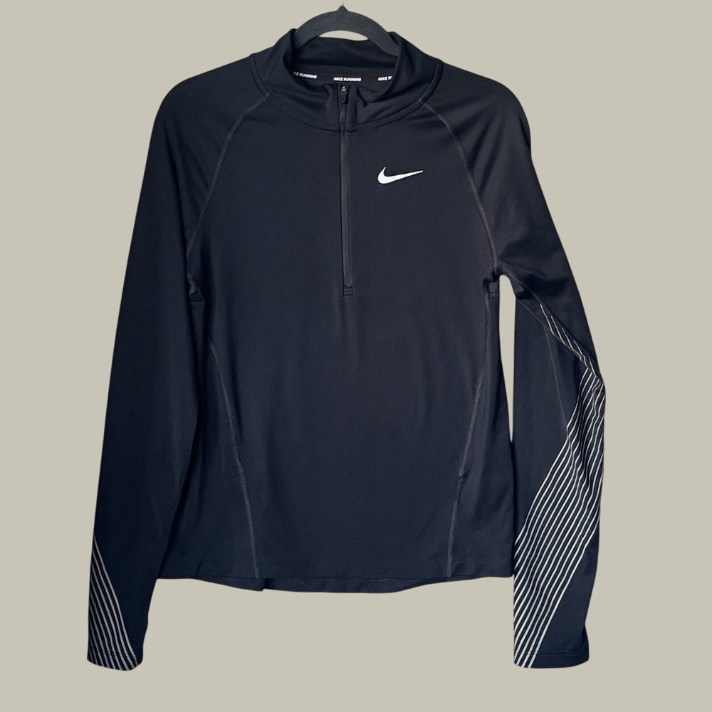 NIKE DRI-FIT Size S Women's 1/2 Zip Stand Collar Fitted Athletic Pullover - Picture 4 of 12